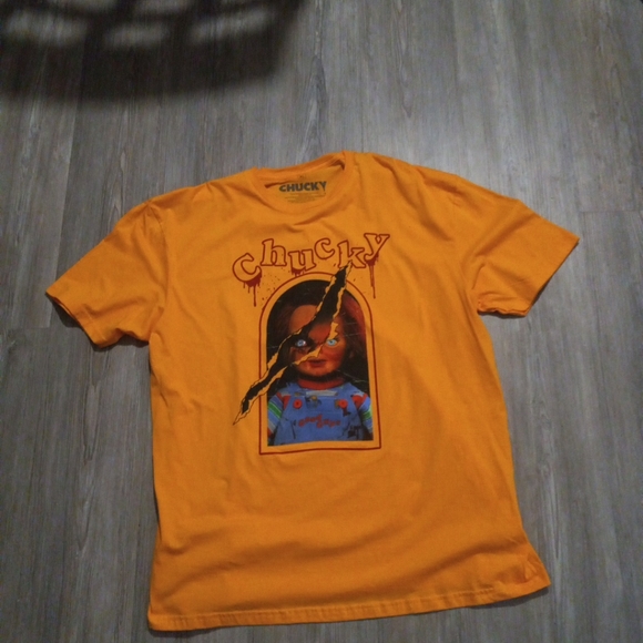 HORROR MOVIE Chucky yellow Men’s T-Shirt XL HALLOWEEN - Picture 2 of 8